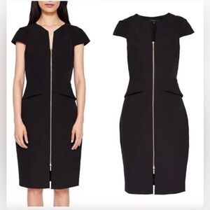 NWOT Ted Baker London Fearnid Architectural Structured Peplum Pencil Dress